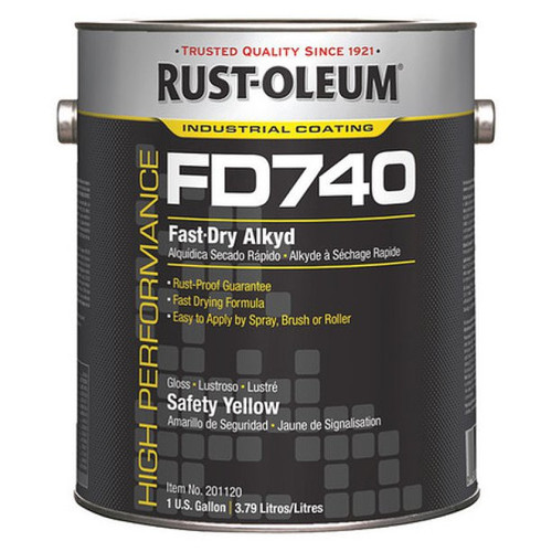 RUST-OLEUM FD740 FAST DRY ALKYD  GLOSS SAFETY ORANGE  1 GAL