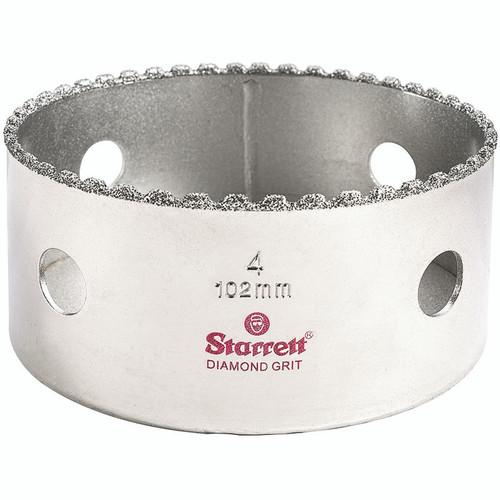 L.S. STARRETT DIAMOND GRIT HOLE SAW  4" - 102MM DIAMETER