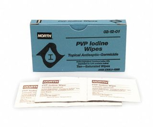 HONEYWELL NORTH PVP IODINE WIPES 10//BOX