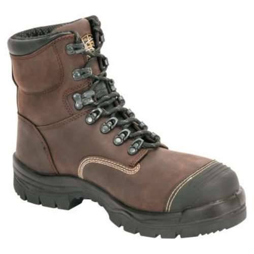 OLIVER BY HONEYWELL 6IN L/UP BOOT BRN STEELTOE RUBBER OUTSOLE SZ 8.
