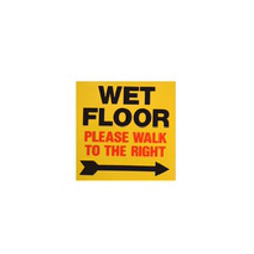 CORTINA MESSAGE LABEL WET FLOORPLEASE WALK TO THE RIGHT