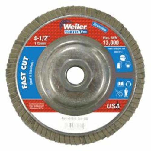 WEILER 4-1/2" WOLVERINE FLAP DISC  60Z  5/8"-11 UNC NUT