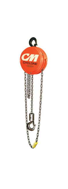 CM COLUMBUS MCKINNON CYCLONE HOIST 4TON W/15FT LIFT