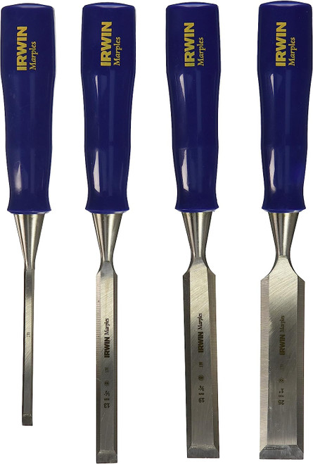 IRWIN 4-PC. BLUE CHIP BEVEL EDGE CHISEL SET