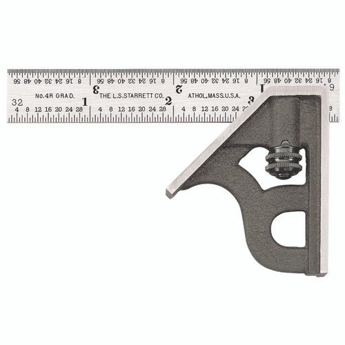 L.S. STARRETT 11H-4-4R 4" COMBINATIONSQUARE- 4R GRAD