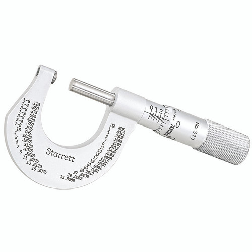 L.S. STARRETT MICROMETER WITH ROUNDED