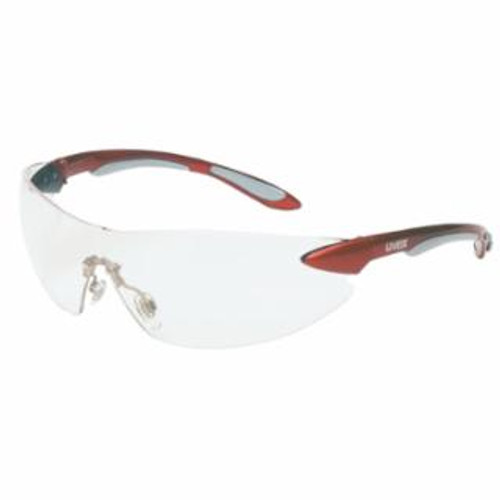 HONEYWELL UVEX IGNITE RED/SILVER FRAMESAFETY GLASSES CLEAR LEN