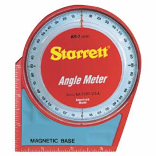 L.S. STARRETT AM-2 ANGLE METER- 5"X5"MAGNETIC BASE AND BACK