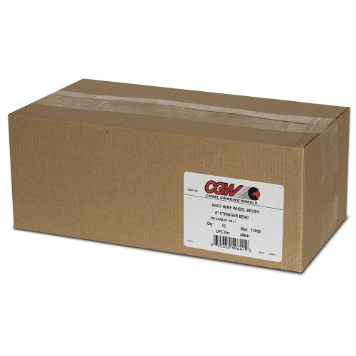 CGW Abrasives 49650 1 Knotted End Brush Carbon Wire Brush Blk, 20 Pack