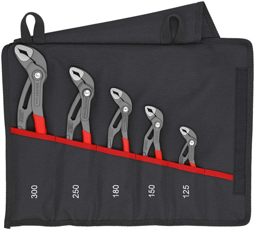 KNIPEX 5 Pc Pliers Cobra Set In Tool Roll 001955S5