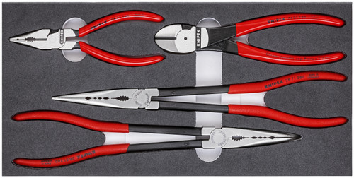 KNIPEX 4 Pc Automotive Pliers Set in Foam Tray 002001V16