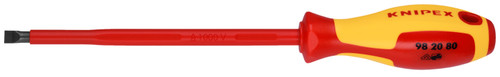 KNIPEX Slotted Screwdriver, 7"-1000V Insulated, 5/16" tip 982080