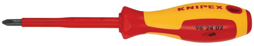 KNIPEX Phillips Screwdriver, 4"-1000V Insulated, P2 982402