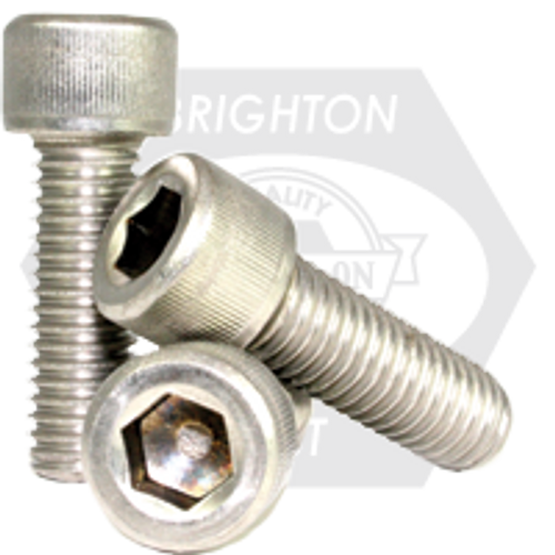 1"-8 x 2 1/2" Socket Head Cap Screws Stainless 316, Fully Threaded, Qty 5