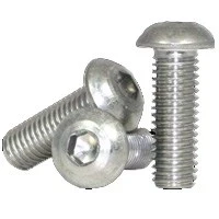 #10-32 x 7/8" Button Head Socket Cap Screws, 316 Stainless Steel, Fully Threaded, Qty 100