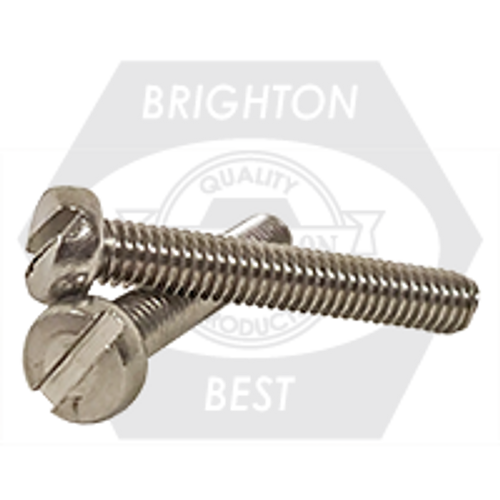 M8-1.25 x 35 mm Cheese Slot Machine Screw Cheese Slot DIN 84, Stainless Steel A2, Fully Threaded, Qty 100
