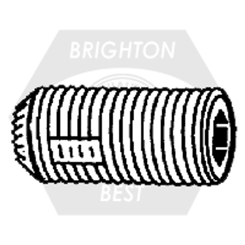 5/8"-11 x 1" Knurled Cup Point Loc-Wel Socket Set Screw, Knurled Cup Point, Black Oxide, Qty 50