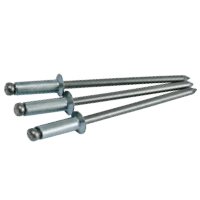 Aca 4-4 1/8 (.188-.250) x 0.375 Aluminum /Aluminum Countersunk Blind Rivet, Qty 500