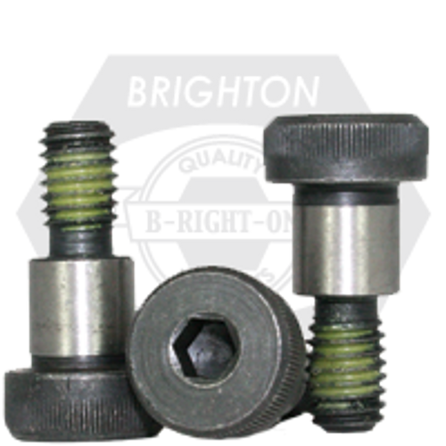 5/8"-1/2-13 x 3 1/4" Socket Shoulder Screws, Coarse, Alloy, Nylon-Patch Thermal Black Oxide, Qty 10