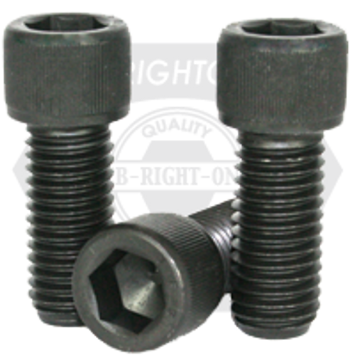7/8"-9 x 4 1/2" Socket Head Cap Screws, Coarse, Alloy, 1936 Series Thermal Black Oxide, Partially Threaded, Qty 10