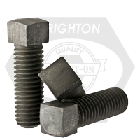 5/8"-11 x 3 1/2" Square Head Set Screws, Cone Point, Plain Finish, Coarse (UNC), Case Hardened, Qty 25