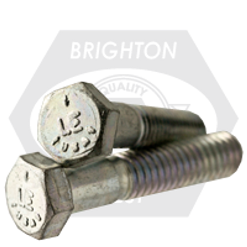 1/2"-13 x 1 1/8" Hex Cap Screws Grade 5, Coarse, Med. Carbon Zinc Cr+3 (USA), Fully Threaded, Qty 50