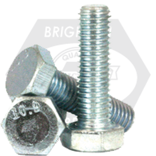M10-1.25 x 60 mm DIN 960 Hex Cap Screws 10.9 DIN 960, Fine, Alloy, Zinc Cr+3 Bake, Partially Threaded, Qty 100