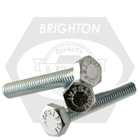 7/16"-14 x 3 1/2" Hex Tap Bolts, Grade 5, Zinc Cr+3, Full Thread, Medium Carbon Steel, Qty 30