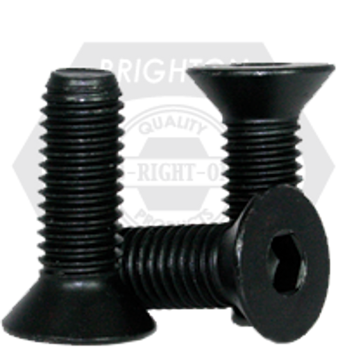 M20-2.50 x 140 mm,DIN 7991 10.9 Flat Head Socket Cap Screws, Coarse, DIN 7991 Thermal Black Oxide, Partially Threaded, Qty 10