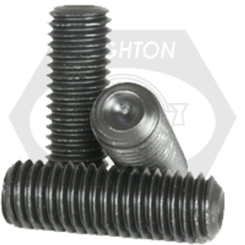 3/4"-10 x 6" Socket Set Screws Cup Point, Coarse, Alloy, Black Oxide, Qty 10