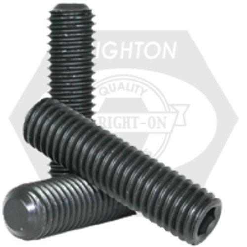 3/4"-16 x 3/4" Non-Standard Socket Set Screws Flat Point, Fine, Black Oxide, Qty 25