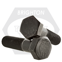 M42-4.50 x 140 mm Hex Cap Screws, Metric Class 8.8, Plain Finish, Partial Thread, Coarse (UNC), Medium Carbon Steel, DIN 931 / ISO 4014, Qty 2