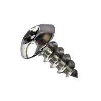 #8-15 x 1 1/4" Self-Tapping Screws, 6-Lobe Pin-In Button Head, Tamper Resistant, Type A, 304 Stainless Steel, Fully Threaded, Qty 1000