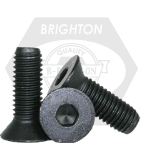 5/16"-18 x 2 1/4" Flat Head Socket Cap Screws, Coarse, Alloy, Thermal Black Oxide, Fully Threaded, Qty 100