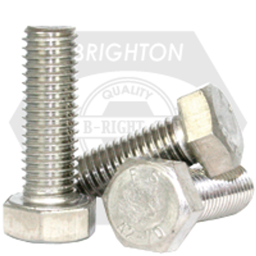 M8-1.25 x 160 mm Hex Cap Screws, Coarse, Stainless A2, Partially Threaded, Qty 25