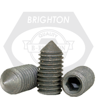 M4-0.70  x  30 mm Socket Set Screws, Cone Point, Metric Class 45H, Black Oxide, Coarse (UNC), Alloy Steel, ISO 4027 / DIN 914, Qty 1