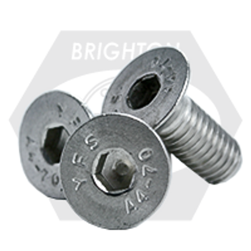 M10-1.50 x 45 mm Flat Head Socket Cap Screws, Coarse, 316 Stainless Steel A4, Partially Threaded, Qty 100
