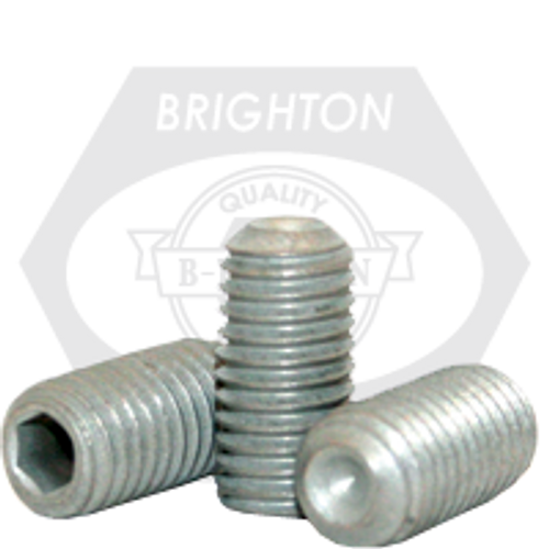 M20-2.50 x 45 mm Socket Set Screws Cup Point 45H, Coarse, ISO4029 / DIN916 Zinc-Bake Cr+3, Qty 25