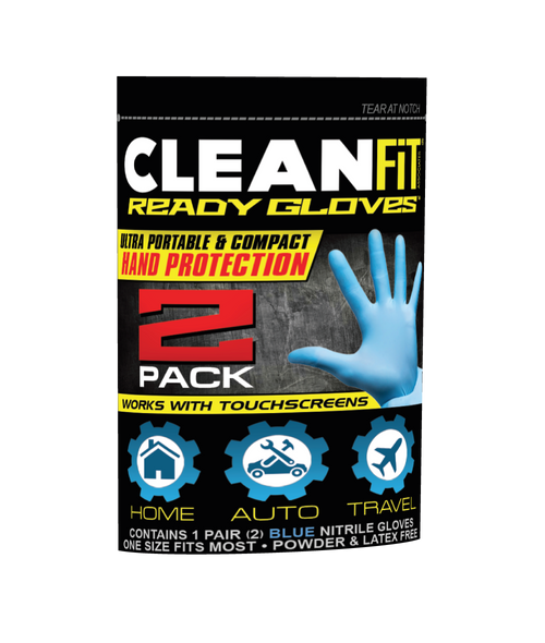 L - (Blue ) 5 Mil Medical Grade Clean-Fit Disposable Nitrile Gloves-Powder-Free (2Pc Pack), Qty 1500
