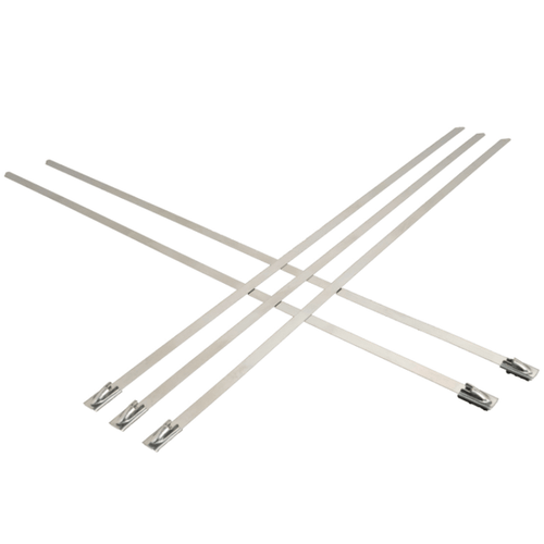 0.18" x 20.5" 100Lb Proferred Bead Self-Locking 304 Stainless Ties, Qty 50