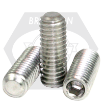 M5-0.80 x 6 mm Socket Set Screws, Flat Point, 18-8 Stainless Steel A2, Coarse (UNC), Qty 100