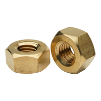 7/8"-9 Brass Heavy Hex Nut (Inch), Qty 15