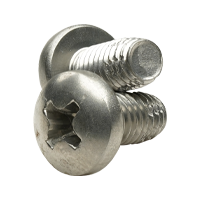 #6-32 x 3/4" Machine Screws, Phillips Pan Head, Type F, 410 Stainless Steel, Fully Threaded, Hardened, Qty 500