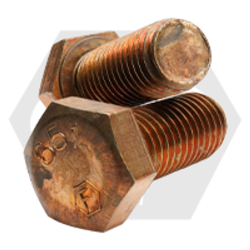 1/4"-20 x 2" Tfl 651 Silicon Bronze Hex Cap Screw (Inch), Fully Threaded, Qty 100
