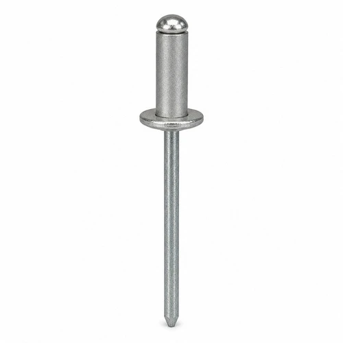 Asmg 64-66 3/16 (.188-.375) Alum/Steel Zinc Dome Head Multi-Grip Type Blind Rivets, Qty 500