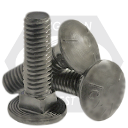 5/8"-11 x 6" Carriage Bolts Grade 5 Hdg, Fully Threaded, Qty 75