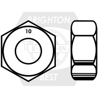 M24-2.00, DIN 934, Fine, Metric Hex Nut, Class 10, DIN 934, Fine, Zinc Yellow Cr+6, Qty 150