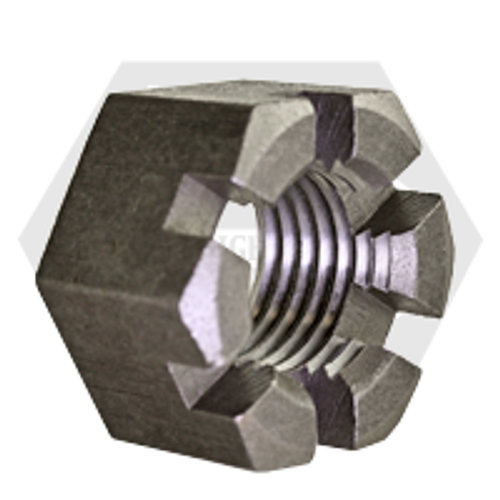 1 1/4"-7 Slotted Heavy Hex Nuts Coarse Plain, Qty 40