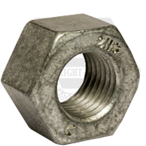1 1/8"-8 Heavy, Hot-Dipped Galvanized HDG,/Wax/Blue Dye Hex Nuts A194 / Sa 194 2H Heavy, Hot-Dipped Galvanized HDG,/Wax/Blue Dye (Box), Qty 100