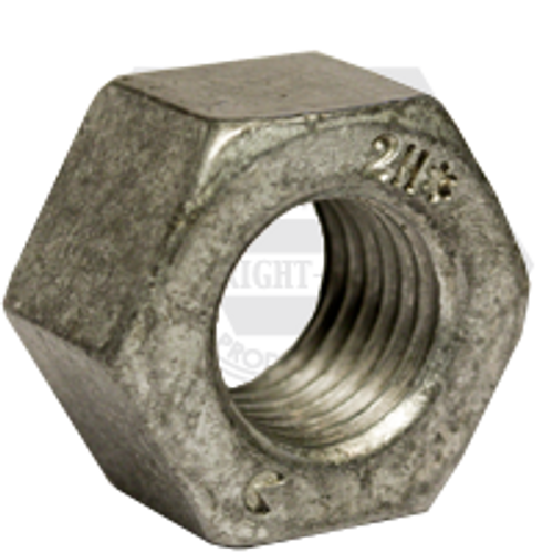 1"-8 Heavy,Metal Keg Hot Dip Galvanized Hex Nuts A194 / Sa 194 2H Heavy Coarse, HDG Hot-Dipped Galvanized, (Barrel), Qty 500